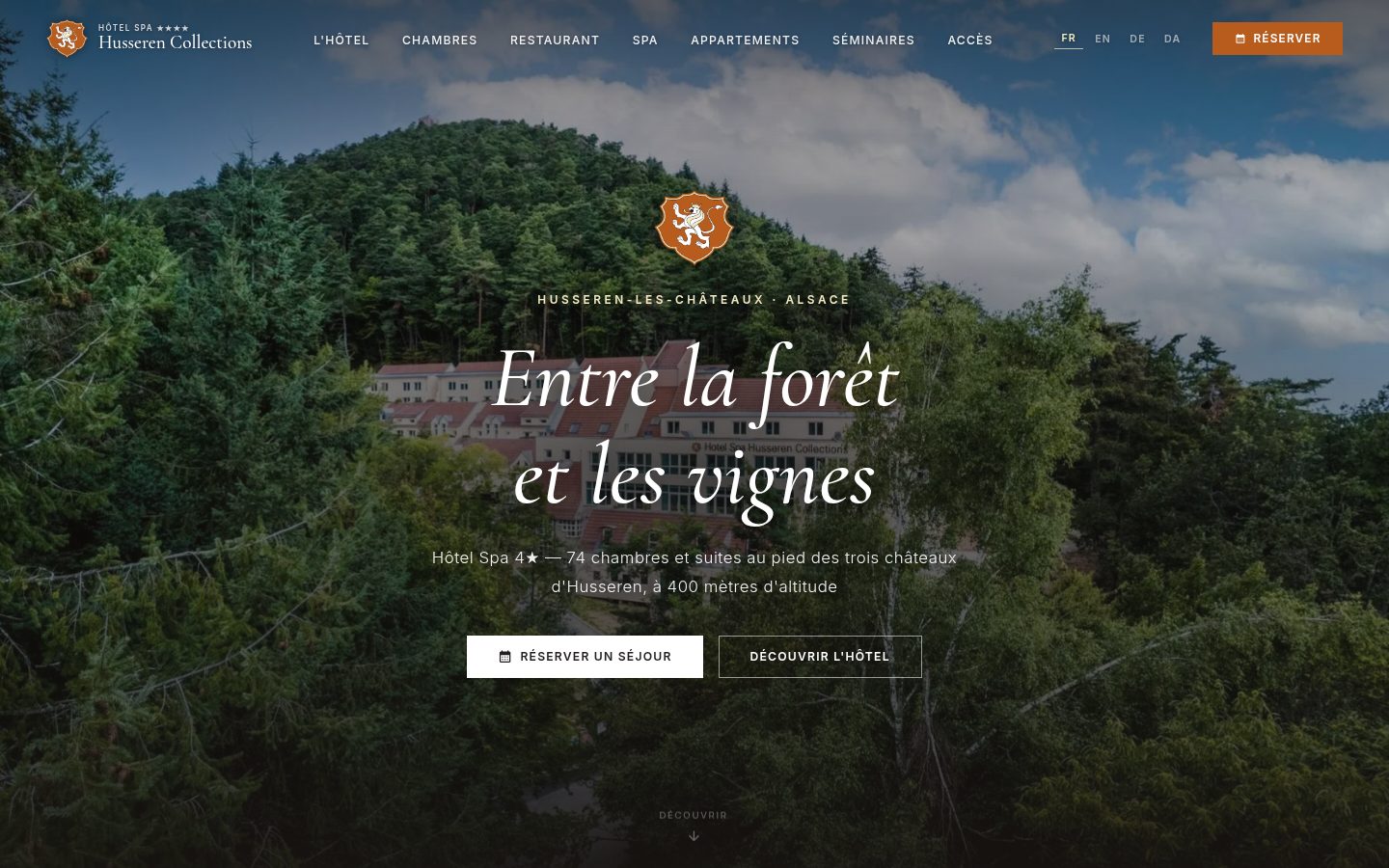 La refonte proposée pour Husseren Collections · Hôtel Spa