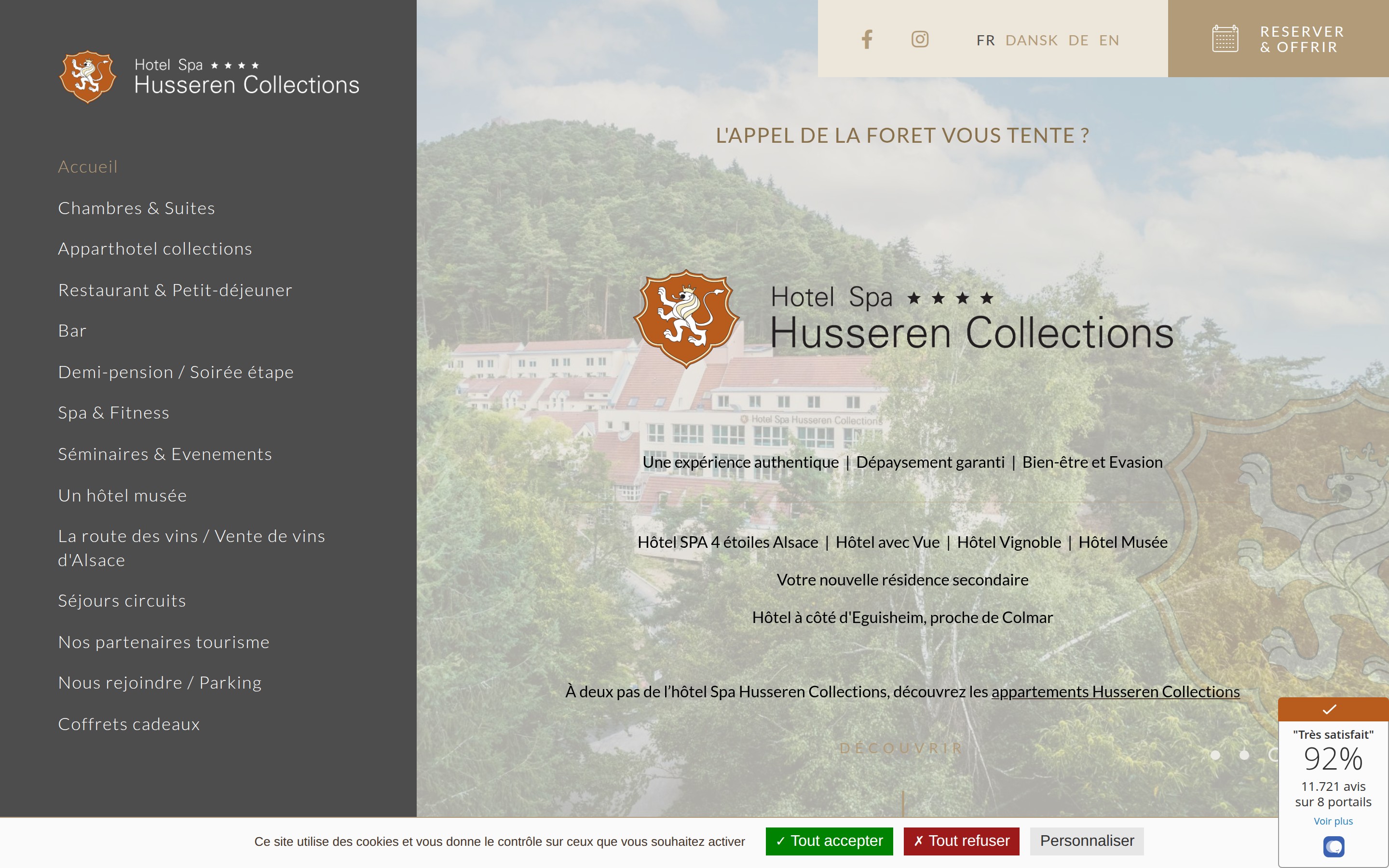 Le site actuel de Husseren Collections · Hôtel Spa