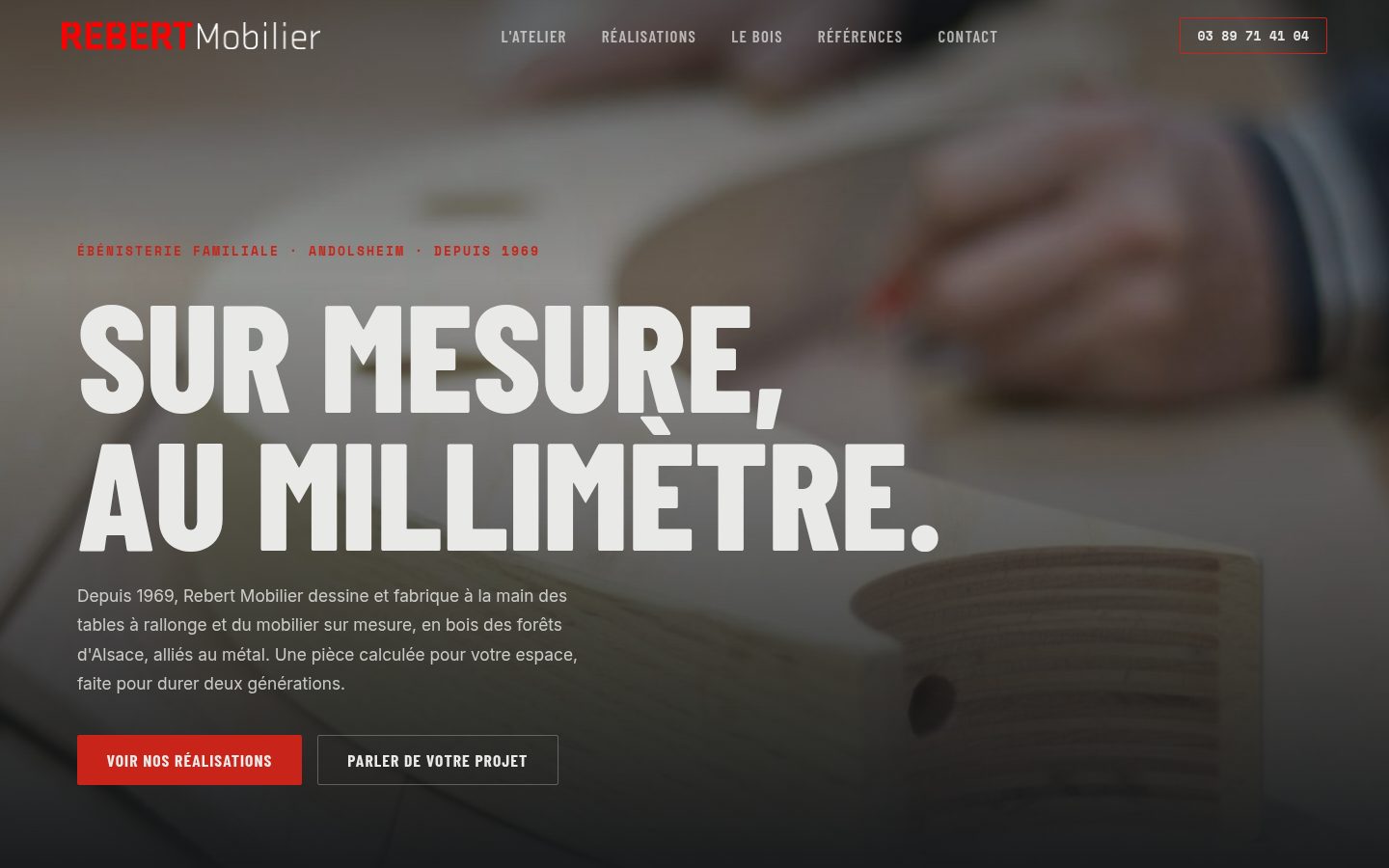 La refonte proposée pour Rebert Mobilier