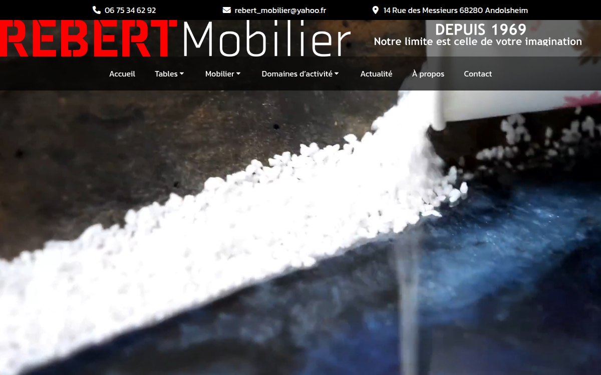Le site actuel de Rebert Mobilier