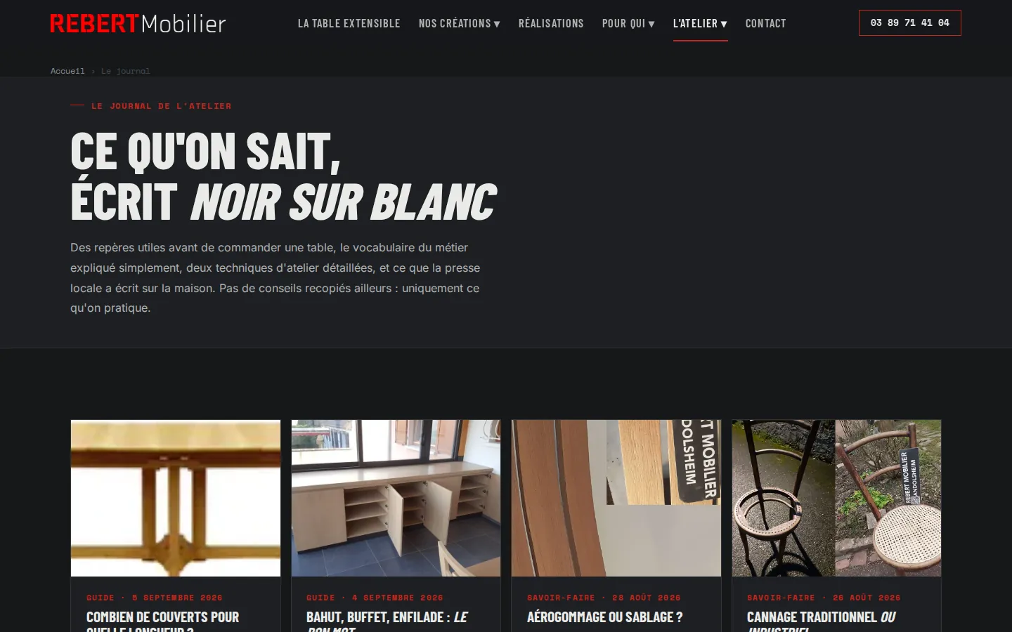 Le journal de l'atelier