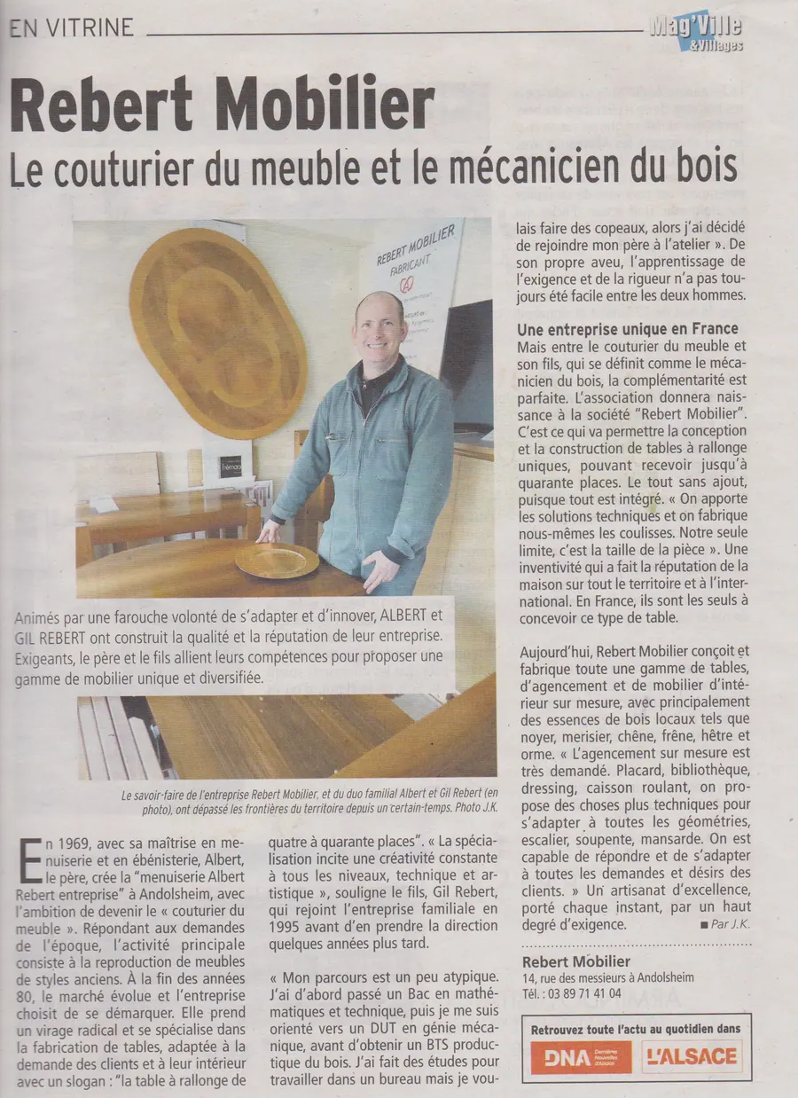 Le couturier du meuble et le mécanicien du bois