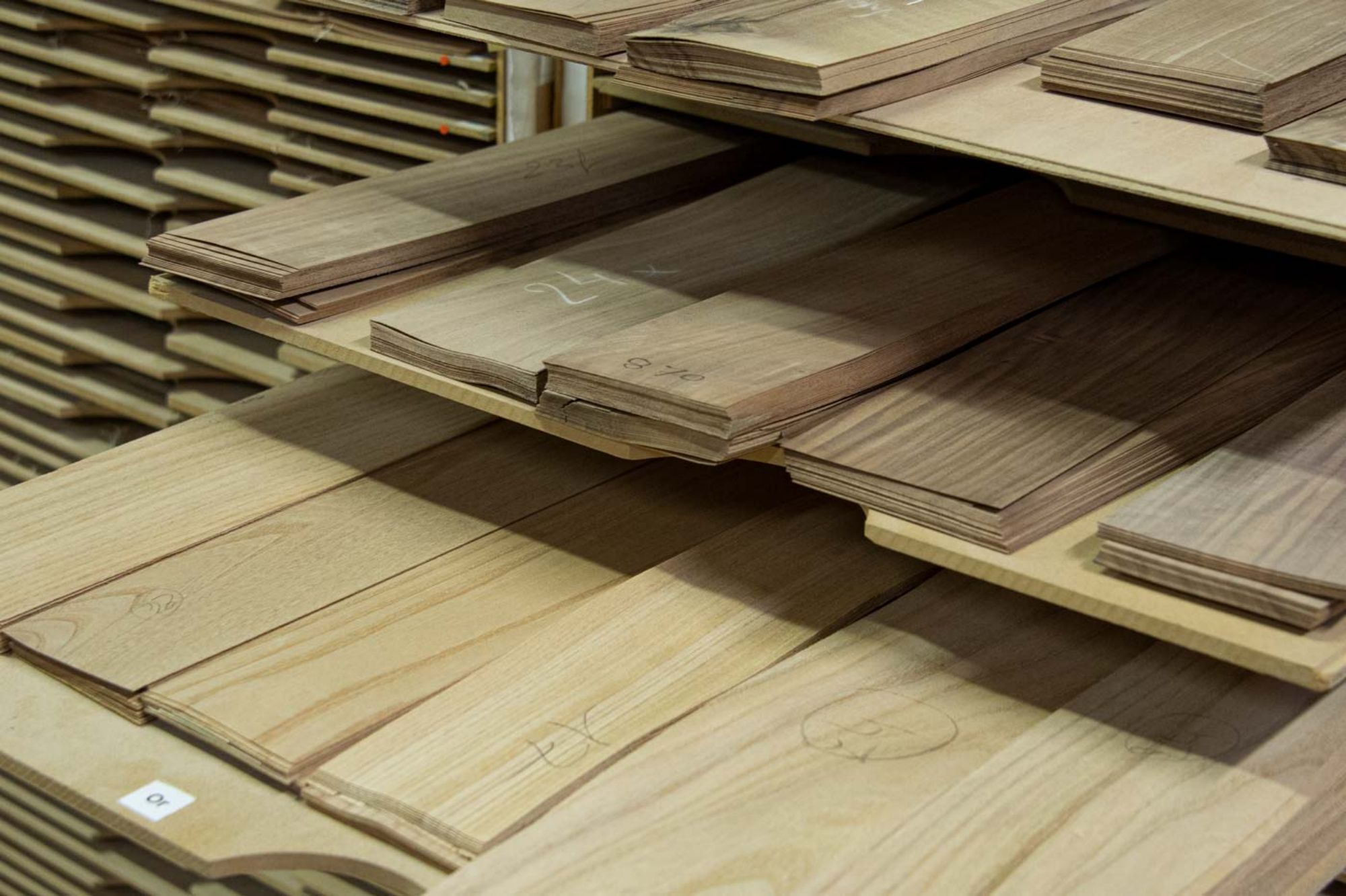 Placages de bois sélectionnés