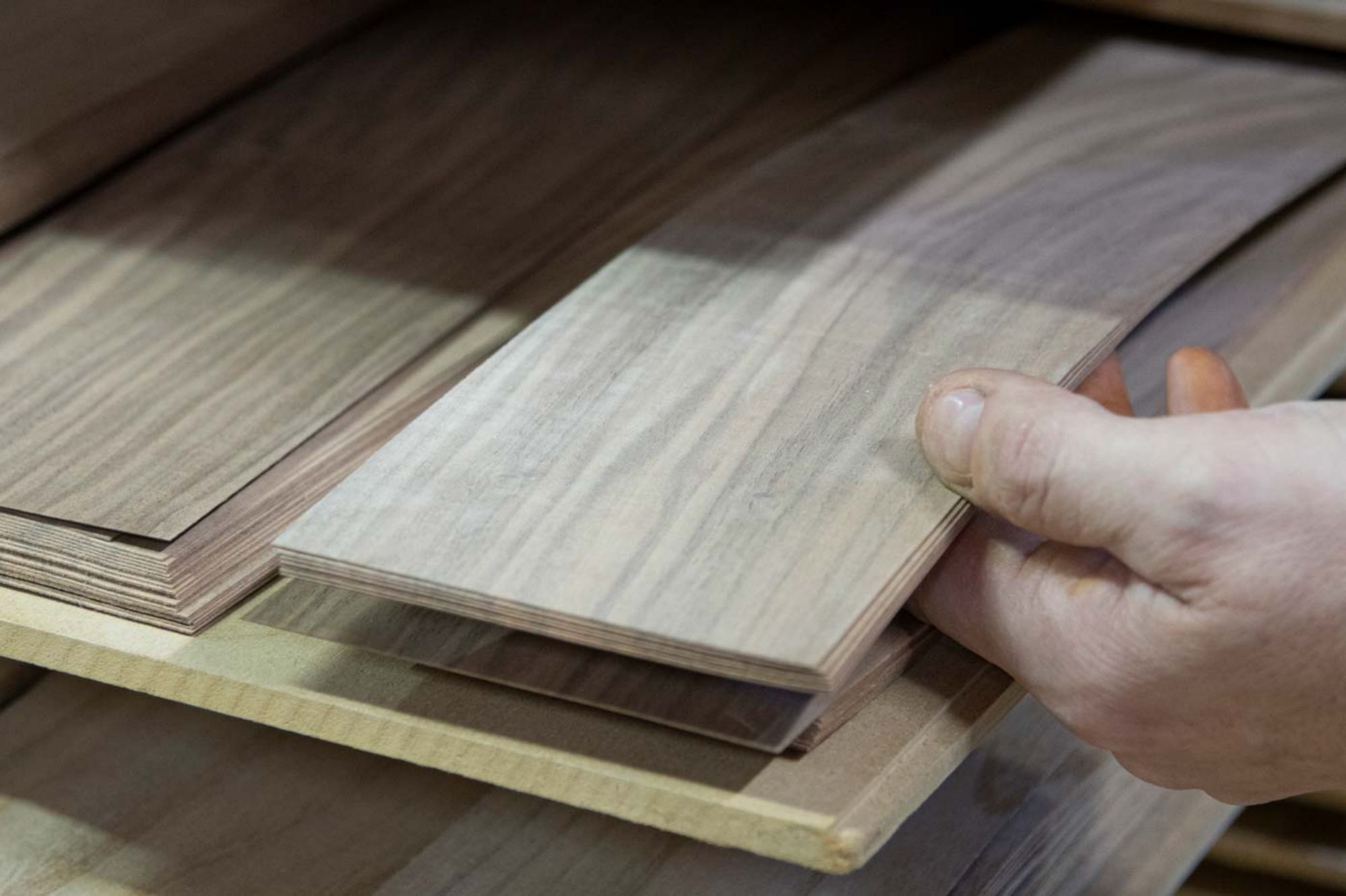 Sélection des placages de bois